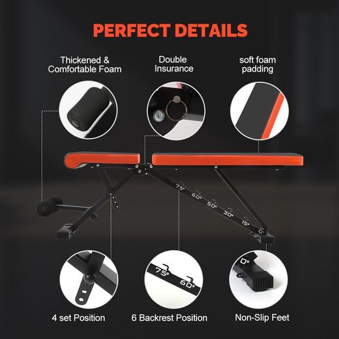 مقعد تدريب قابل للتعديل لوزن الجسم بالكامل، مقعد متعدد الاستخدامات، مقعد منحدر للياقة البدنية لصالة الألعاب الرياضية المنزلية in Kuwait