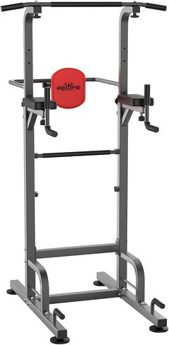 RELIFE REBUILD YOUR LIFE Power Tower Pull Up Bar Station Workout Dip Station for Home Gym Strength Training Fitness Equipment Newer Version,450LBS. in Saudi Arabia