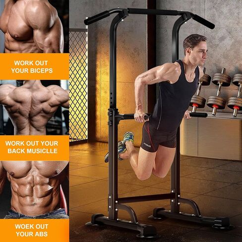 DlandHome Power Tower Dip Station Pull Up Bar for Home Gym Pull Up Bar Station Workout Equipment, Strength Training Fitness in Saudi Arabia