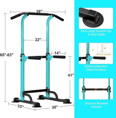DlandHome Power Tower Dip Station Pull Up Bar for Home Gym Pull Up Bar Station Workout Equipment, Strength Training Fitness in Saudi Arabia