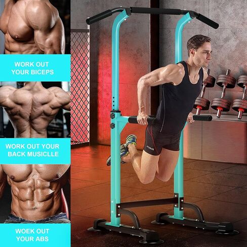DlandHome Power Tower Dip Station Pull Up Bar for Home Gym Pull Up Bar Station Workout Equipment, Strength Training Fitness in Saudi Arabia