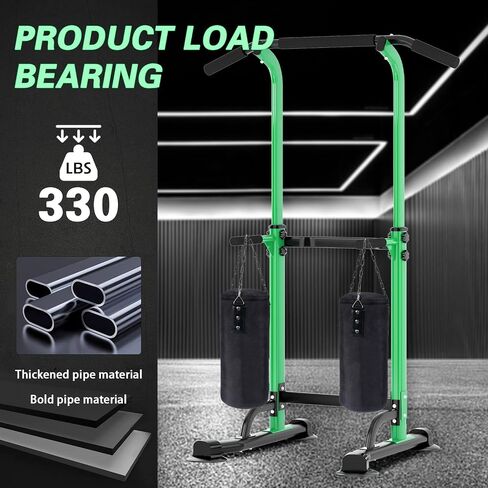 soges Power Tower Pull Up Bar Station, Free Standing Pull Up Rack Dip Station for Home Gym, Height Adjustable Home Strength Training Fitness Workout Equipment in Saudi Arabia