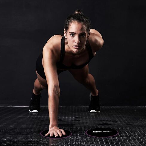 مزلقات أساسية للتمرين من AZURELIFE، أقراص تمرين منزلقة مزدوجة الجوانب تستخدم على السجاد أو الأرضيات الصلبة، خفيفة ومحمولة، مثالية لتمارين البطن والعضلات الأساسية in Kuwait