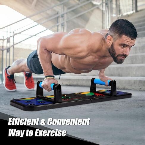لوح رفع سانكاجي، مقابض رفع 9 في 1 للأرضية، قضبان دفع متعددة الوظائف، لوح دفع قابل للفصل، معدات تمرين منزلية محمولة للرجال والنساء in Kuwait