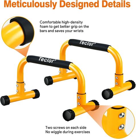 شريط رفع، قضبان متوازية للجلوس والغمس، حامل للقضبان المتوازية شديدة التحمل غير متذبذبة للوقوف على اليدين، لوحة كاملة، تمارين رياضية، حوامل تمرين عالية 9.5 بوصة لتدريب اللياقة البدنية المنزلية in Kuwait