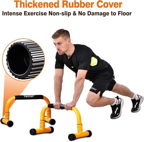 شريط رفع، قضبان متوازية للجلوس والغمس، حامل للقضبان المتوازية شديدة التحمل غير متذبذبة للوقوف على اليدين، لوحة كاملة، تمارين رياضية، حوامل تمرين عالية 9.5 بوصة لتدريب اللياقة البدنية المنزلية in Kuwait