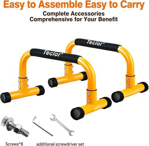 شريط رفع، قضبان متوازية للجلوس والغمس، حامل للقضبان المتوازية شديدة التحمل غير متذبذبة للوقوف على اليدين، لوحة كاملة، تمارين رياضية، حوامل تمرين عالية 9.5 بوصة لتدريب اللياقة البدنية المنزلية in Kuwait