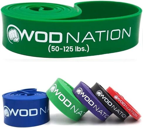 أربطة مساعدة للسحب من WOD Nation (نطاق 10-175 رطل) - الأفضل للمساعدة في السحب، ورفع الذقن، وتمارين أربطة المقاومة، والتمدد، وأعمال التنقل واللياقة البدنية الجادة - أشرطة 41 بوصة in Kuwait