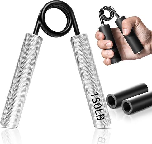 Grip Strength Trainer, Hand Grip Strengthener, Forearm Strengthening Devices Metal Hand Exercisers Non-Slip Wrist Workout Trainer for Men Women Training Recovery, 1/4/6 Pack, 50LB-350LB in Kuwait