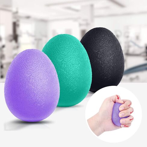 Peradix Hand Grip Strength Trainer, Stress Relief Ball for Adults and Kids, Wrist Rehab Therapy Hand Grip Equipment Ball Squishy Tools - Set of 3 Finger Resistance Exercise Squeezer in Saudi Arabia