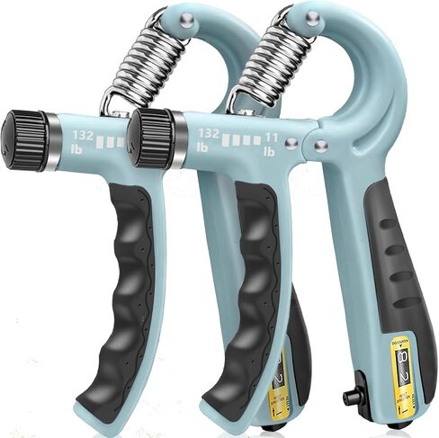 FLYFE Grip Strength Trainer, Plastic, 2 Pack 11-132 lbs, Forearm Strengthener, Hand Squeezer Adjustable Resistance, Hand Grip Strengthener for Muscle Building and Injury Recovery in Saudi Arabia