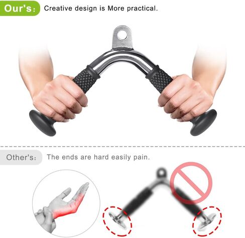 Tricep Pull Down Attachment, Cable Machine Accessories for Home Gym, Cable Machine Attachments Pulley System Gym, LAT Pull Down Attachment Weight Fitness in Kuwait
