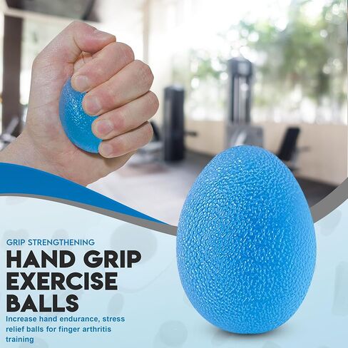 ALLWAYUP 3 كرات تمرين اليد - كرة إعادة التأهيل العلاجية، كرة الضغط لالتهاب المفاصل، نفق الرسغ، التعافي من إصابات اليد، تخفيف التوتر - مجموعة واحدة من 3 كرات علاجية لتمرين اليد in Kuwait