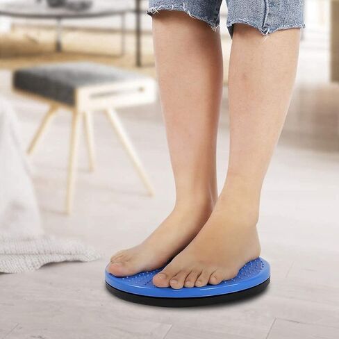 قرص خصر ملتوي، ألواح ملتوية لتشكيل الجسم للخصر والتمارين الرياضية واللياقة البدنية النحيفة ولوحة دوارة للسيدات معدات رياضية (خرز دائري كبير (أزرق)) in Kuwait