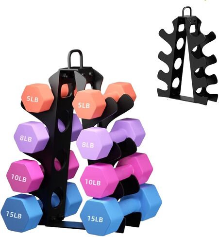 Weight Rack for Dumbbells(Dumbbells not included), EXBTOKA Compact A-Frame Dumbbell Rack Stand Only, Dumbbell Rack with Handle, for Home Gym Workout in Kuwait