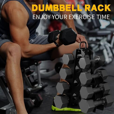 Weight Rack for Dumbbells(Dumbbells not included), EXBTOKA Compact A-Frame Dumbbell Rack Stand Only, Dumbbell Rack with Handle, for Home Gym Workout in Kuwait