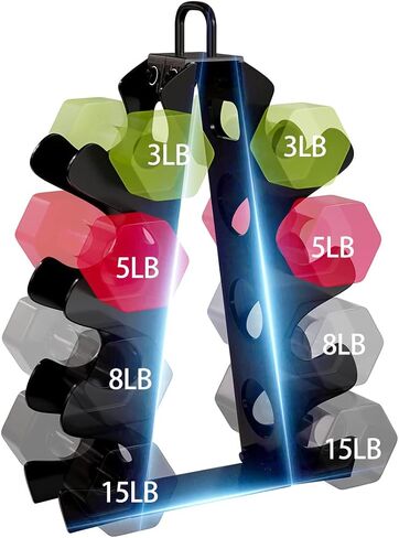 Weight Rack for Dumbbells(Dumbbells not included), EXBTOKA Compact A-Frame Dumbbell Rack Stand Only, Dumbbell Rack with Handle, for Home Gym Workout in Kuwait