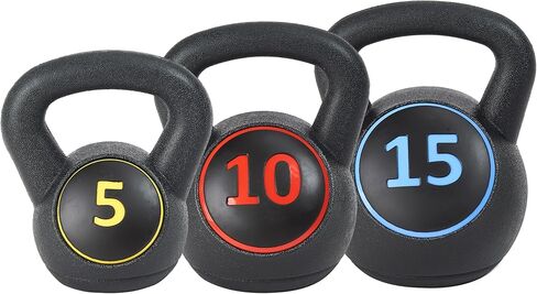مجموعة أوزان اللياقة البدنية للتمارين الرياضية ذات قبضة واسعة من Signature Fitness مكونة من 3 قطع، تتضمن 5 أرطال و10 أرطال و15 رطلًا و20 رطلًا، مجموعة من 3 أو مجموعة من 4 in Saudi Arabia