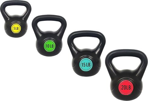 مجموعة أوزان اللياقة البدنية للتمارين الرياضية ذات قبضة واسعة من Signature Fitness مكونة من 3 قطع، تتضمن 5 أرطال و10 أرطال و15 رطلًا و20 رطلًا، مجموعة من 3 أو مجموعة من 4 in Kuwait