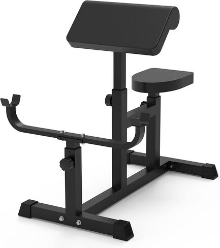 Uboway Adjustable Arm Preacher Curl Weight Bench, Seated Strength Training Fitness, Isolated Barbell Dumbbell Biceps Station, Roman Chair for Upper Limb Muscle for Home Gym in Saudi Arabia