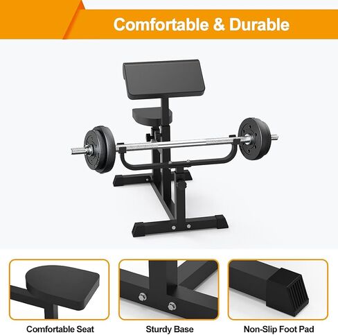 Uboway Adjustable Arm Preacher Curl Weight Bench, Seated Strength Training Fitness, Isolated Barbell Dumbbell Biceps Station, Roman Chair for Upper Limb Muscle for Home Gym in Saudi Arabia