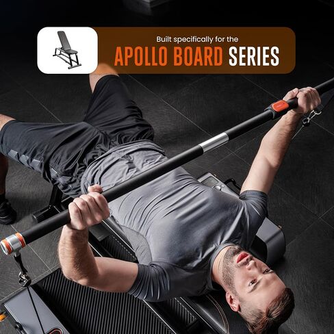 SQUATZ Apollo Board Gym، مقعد مسطح للوزن - مقعد تمرين متعدد الأغراض لجهاز Apollo Board، قابل للتعديل من 94 إلى 180 درجة مع 5 مستويات، مجموعة واسعة من التطبيقات، معدات الصالة الرياضية المنزلية in Saudi Arabia