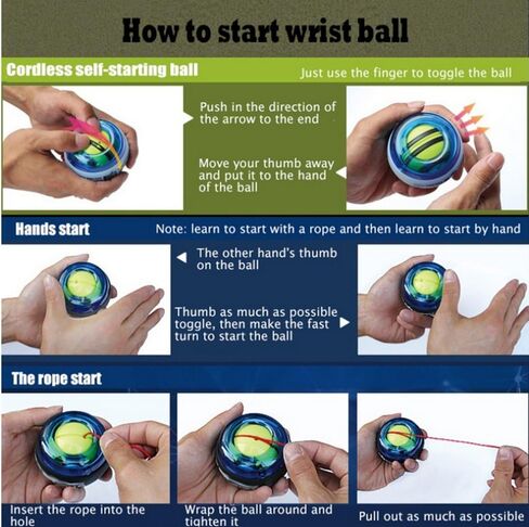 WINCSPACE Trainer Power Arm Strengthener Essential Gyroscopic Wrist Forearm Exerciser Force Ball in Saudi Arabia