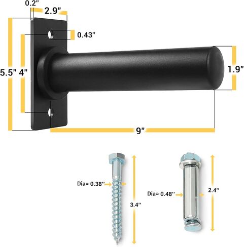 A2ZCARE Wall Mount Weight Plate Holder – Fits 2" Olympic Weight Plates in Kuwait