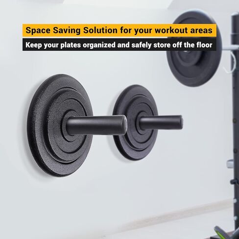A2ZCARE Wall Mount Weight Plate Holder – Fits 2" Olympic Weight Plates in Kuwait