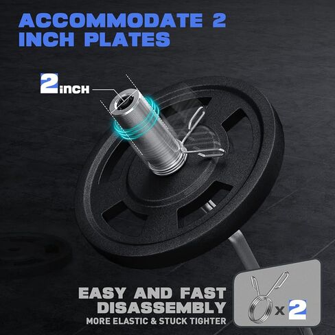 قضيب الحديد Olympic EZ Curl، 47 بوصة EZ Curl Bar لرفع الأثقال، العضلة ذات الرأسين، ثلاثية الرؤوس، تمرين مجموعة عضلات الظهر/الساق، شريط تجعيد الكروم لألواح الوزن 2 بوصة، مع 2 الياقات الربيعية in Kuwait