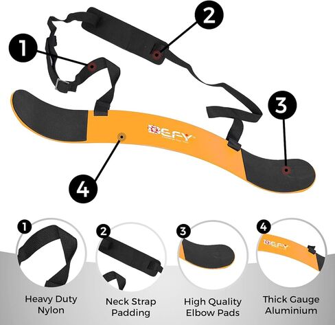 جهاز ديفاي لرفع الأثقال لدعم عضلات العضلة ذات الرأسين والعضلة ثلاثية الرؤوس - معدات مثالية لتمرين الذراع مع ألومنيوم سميك وبطانة متقدمة من النيوبرين - معدات تمرين لرفع الأثقال in Kuwait