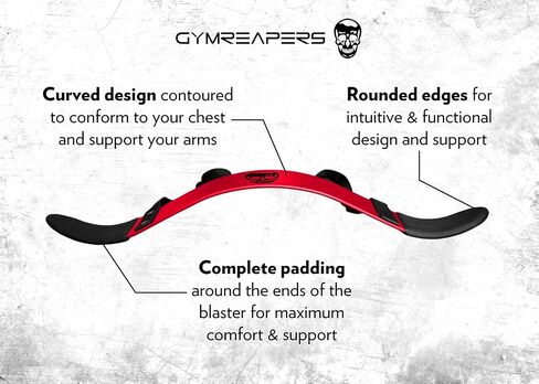 جهاز Gymreapers Bicep Arm Blaster - عازل لتجعيد العضلة ذات الرأسين من الألومنيوم السميك مع حواف مبطنة - قاذفة ذات رأسين قابلة للتعديل لرفع الأثقال وكمال الأجسام in Kuwait