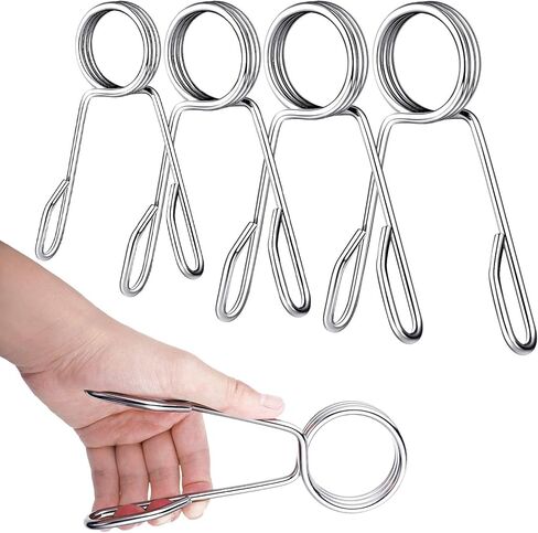 4 قطع 2 بوصة من أطواق الدمبل الربيعية، مشابك للقفل، مشابك لأطواق رفع الأثقال، مستلزمات التدريب واللياقة البدنية in Kuwait