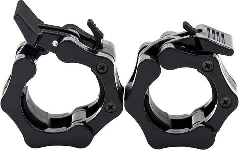 Chomp Fitness Olympic Barbell Clamps Collars Quick Release Pair Weight Clips for 2 inch Barbell Black in Saudi Arabia
