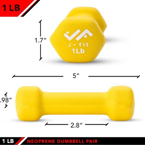 أزواج ومجموعات أوزان اليد من JFIT - خيارات أزواج الدمبل من النيوبرين والفينيل أو 7 خيارات لمجموعة حامل الدمبل من النيوبرين - أوزان يدوية ممتازة غير قابلة للانزلاق ومرمزة بالألوان على شكل سداسي in Saudi Arabia
