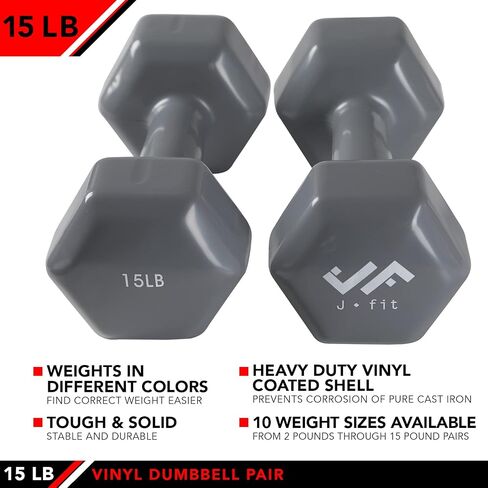 أزواج ومجموعات أوزان اليد من JFIT - خيارات أزواج الدمبل من النيوبرين والفينيل أو 7 خيارات لمجموعة حامل الدمبل من النيوبرين - أوزان يدوية ممتازة غير قابلة للانزلاق ومرمزة بالألوان على شكل سداسي in Saudi Arabia