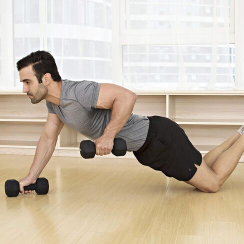 أزواج ومجموعات أوزان اليد من JFIT - خيارات أزواج الدمبل من النيوبرين والفينيل أو 7 خيارات لمجموعة حامل الدمبل من النيوبرين - أوزان يدوية ممتازة غير قابلة للانزلاق ومرمزة بالألوان على شكل سداسي in Saudi Arabia