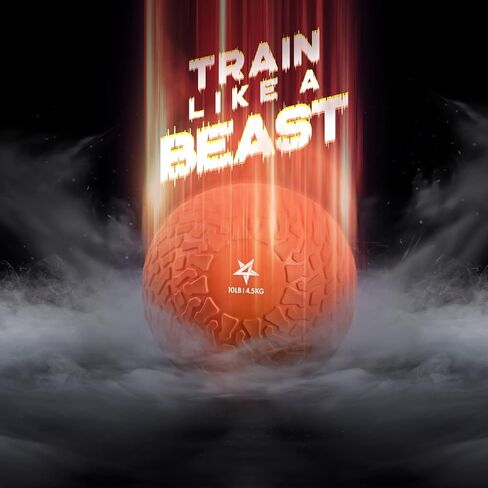 Yes4All Slam Balls Upgraded, 10-12lb Medicine Ball Weight, Durable PVC Sand Filled Workout Dynamic Medicine Ball for Core Strengthen in Kuwait