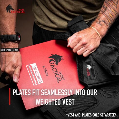 WOLF TACTICAL Weight Vest Plates - 5.75/8.75/14.5/19.75LB Pairs - WODs, Strength Training, Running, Heavy Workouts in Saudi Arabia