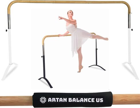 Artan Balance Ballet Barre Portable for Home or Studio, Height Adjustable Bar for Stretch, Pilates, Dance or Active Workouts, Single or Double Bar, Kids and Adults in Saudi Arabia