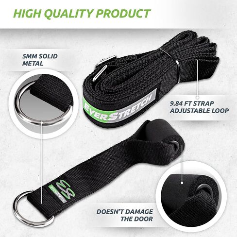 EverStretch Leg Stretcher LITE: احصل على المرونة مع مدرب المرونة فوق الباب | معدات التمدد للباليه والرقص والفنون القتالية والتشجيع والجمباز | آلة سبليت المحمولة الخاصة بك in Kuwait