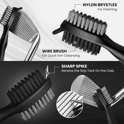 Golf Club Cleaning Kit - Includes a Groove Cleaner Tool with Golf Club Cleaner Brush, Towel and Golf Club Cleaner Spray. in Saudi Arabia