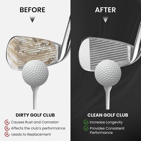 Golf Club Cleaning Kit - Includes a Groove Cleaner Tool with Golf Club Cleaner Brush, Towel and Golf Club Cleaner Spray. in Saudi Arabia