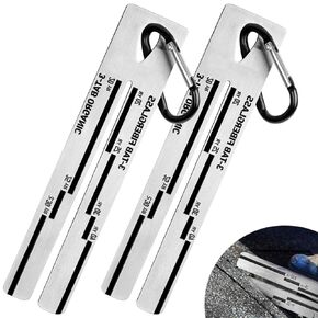 Barelove 2 Pack 4/09 Shingle Gauge, Roof Gauge Tool Roof Pitch Gauge with Carabiner Shingle Gauge Roofing for Measuring The Thickness of Roof Tiles