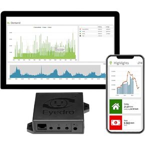 Business 3-Phase Energy & Solar Monitor | Net Metering | High-Resolution Electricity Usage Data via My.Eyedro.com -No Fee | Alerts | Reports | Real-time Energy Costs | E5B-EW-E3 (Ethernet/WiFi)