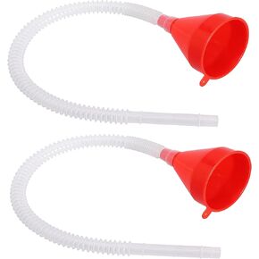 Small Flexible Oil Funnel Plastic Funnel for Oil Change Fuel Funnel with Long Hose Transmission Car Filling Fluid Funnel for Engine Oil Gas Fuel Gasoline Diesel（Red） (1) in Kuwait