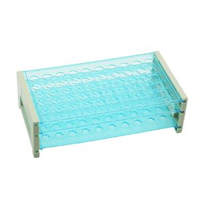 1 Pcs Test Tube Rack for 13/16 mm Tubes, 50 Holes with Hole Diameter 16mm, Detachable Plastic Centrifuge Tube Holder