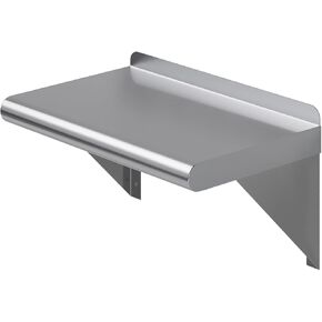 AmGood 10 in. x 16 in. Stainless Steel Wall Shelf | NSF Certified | Appliance & Equipment Metal Shelving | Kitchen, Restaurant, Garage, Laundry, Utility Room