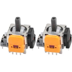 2Pcs Hall Effect 3D Analog Sensor Joystick Module, Premium Wear Resistant Metal ABS Materials Hall Sensor, Analog Sensor Module with Replacement Section for Game Controller