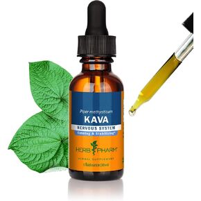 Herb Pharm Kava Root Liquid Extract to Reduce Stress and Promote Relaxation - 2 Ounce